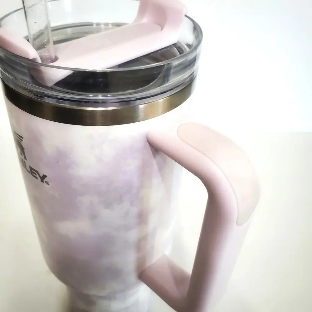 Stanley Wisteria Purple White Tie Dye 40 Oz Tumbler Discontinued Quencher H.20 - Picture 6 of 10